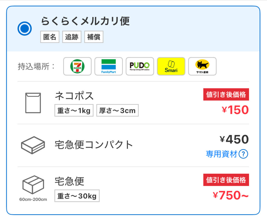 らくらくメルカリ便